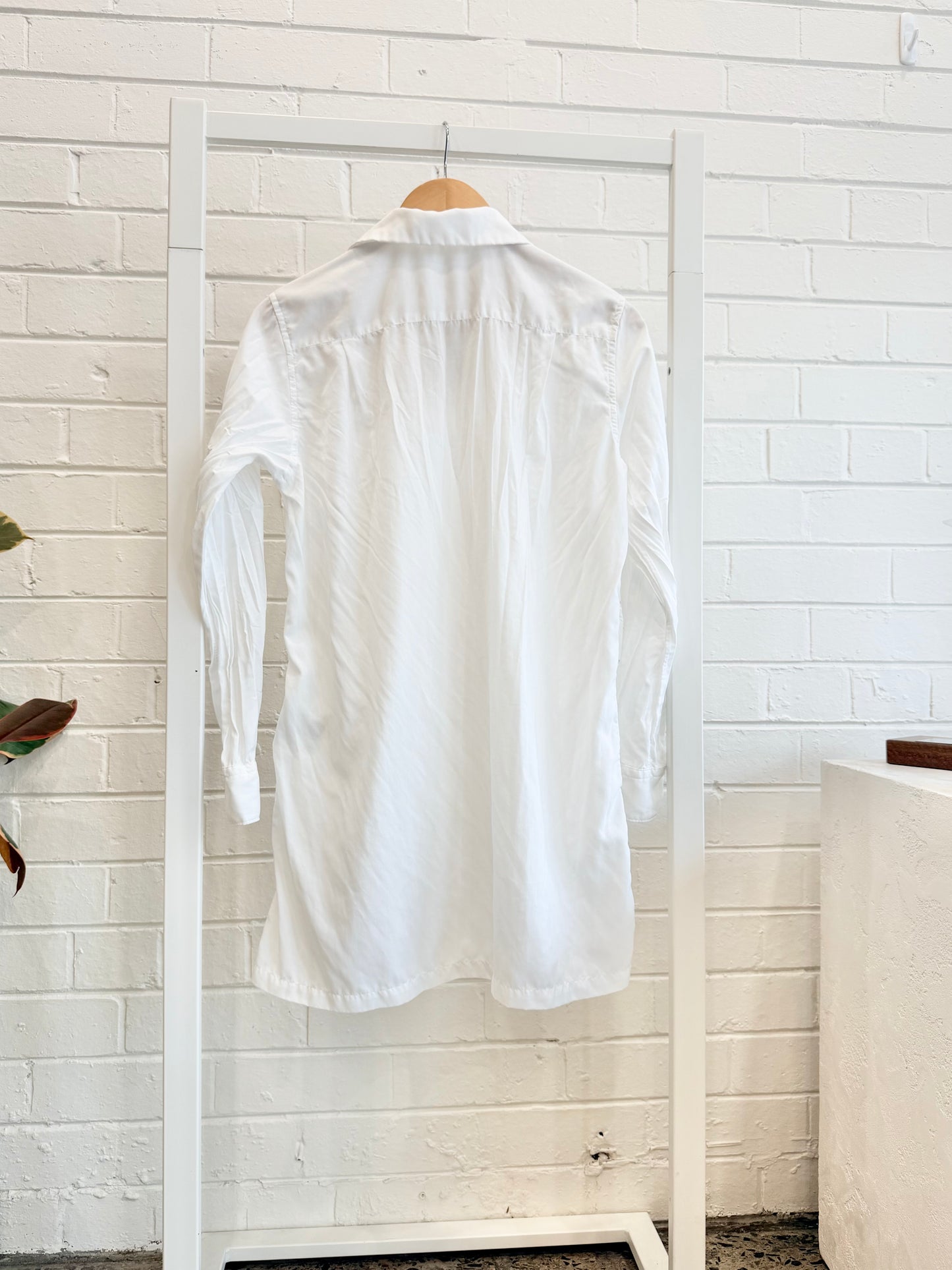 Comme Des Garcons White Ruffled Shirt - Size M (8 - 10)