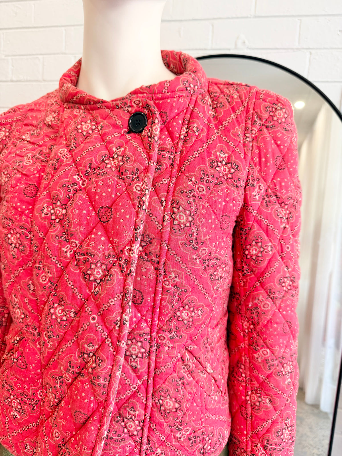 The Isabel Marant Étoile Red Bandana Print Quilted Jacket - Size 1 (AU8)