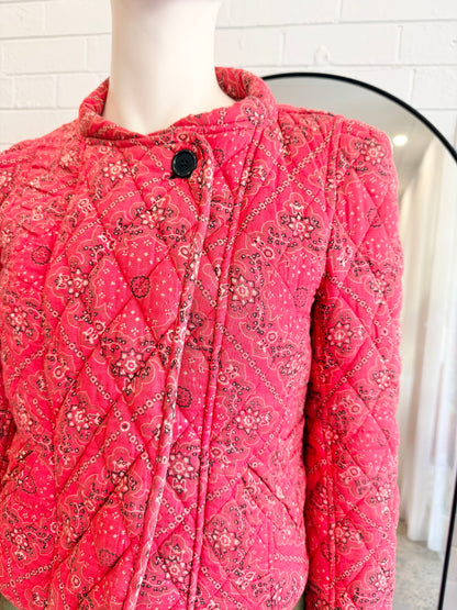 The Isabel Marant Étoile Red Bandana Print Quilted Jacket - Size 1 (AU8)