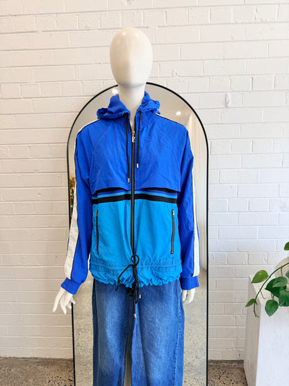 PE Nation Vibrant Blue Man Down Jacket - Size SMALL (8-10)