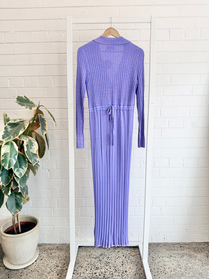 Elka Collective Lilac Almo Knit Maxi Dress - Size 12