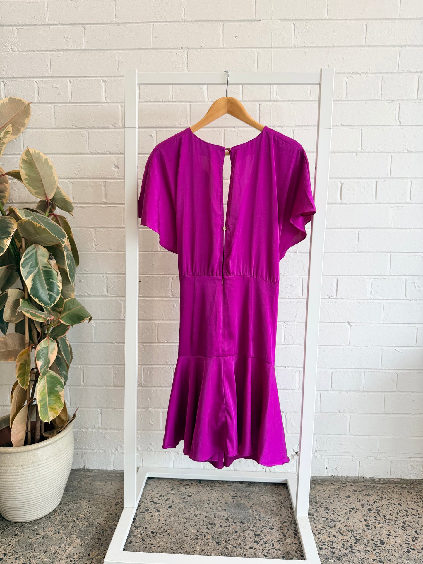 Sheike Magenta Torri Mini Dress - Size 18