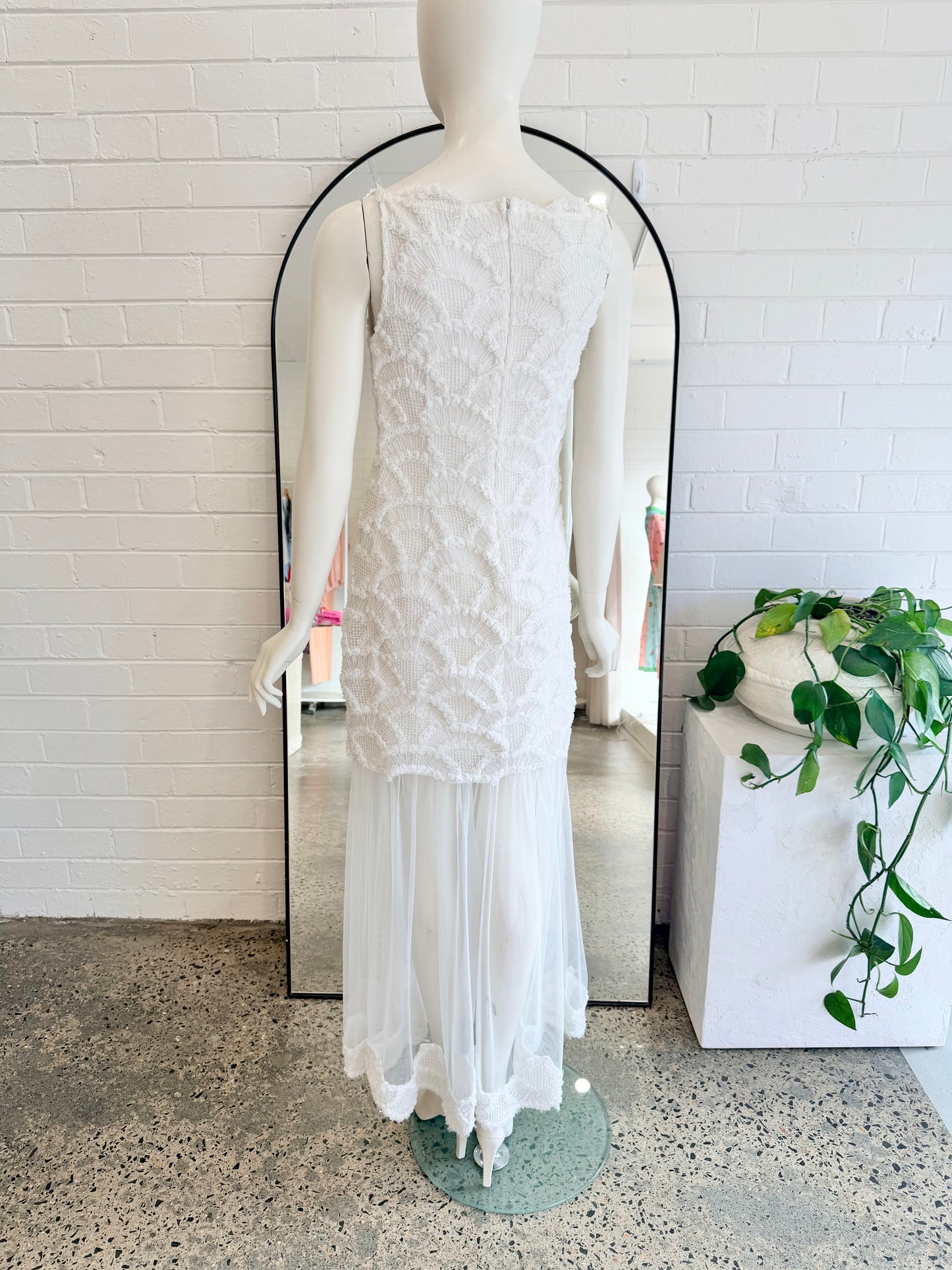 Asilio White English Summer Maxi Dress - Size 8