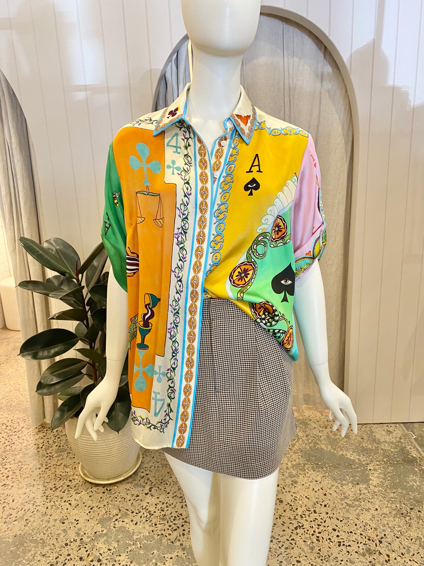 Alemais Rummy Silk Shirt - Size 8