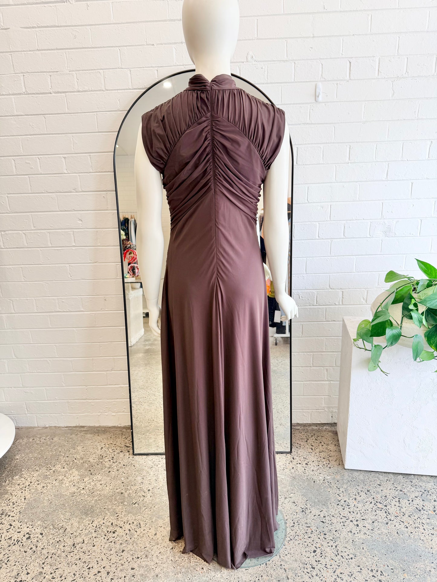 Rachel Gilbert 'Juniper' Gown in Chocolate - Size XL (14)