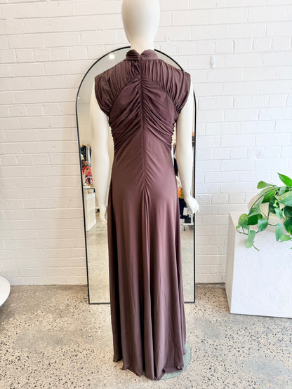 Rachel Gilbert 'Juniper' Gown in Chocolate - Size XL (14)