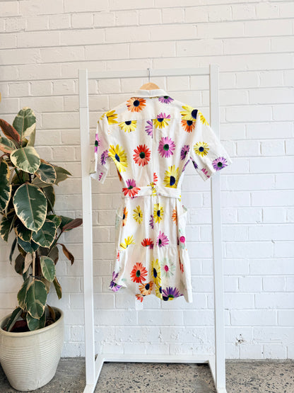 Desigual Chrisitan Floral Shirt Dress - Size M (10)