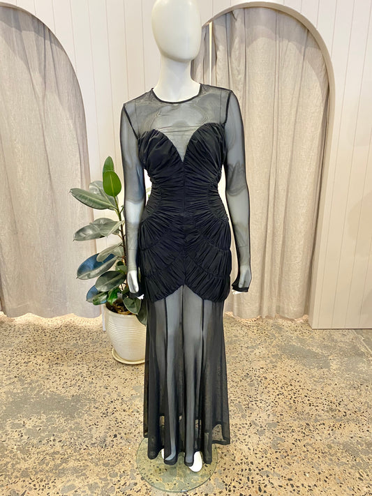 Misha Talitha Fine Mesh Dress in Black