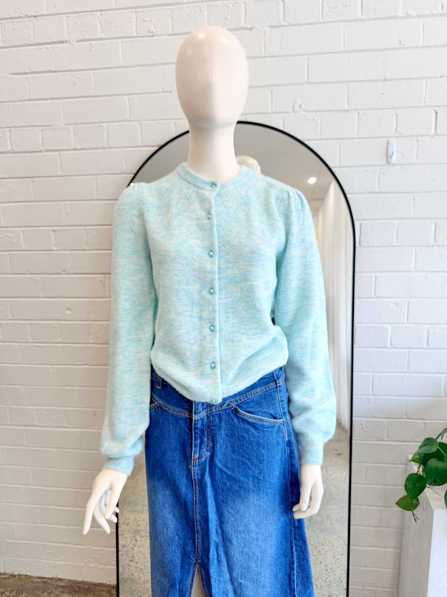 Review Ice Blue Heidi Cardigan