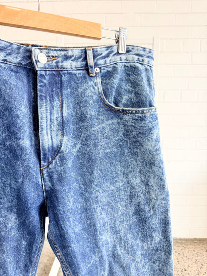 Isabel Marant Étoile Acid-Wash Tapered Jeans - Size 44 (14)