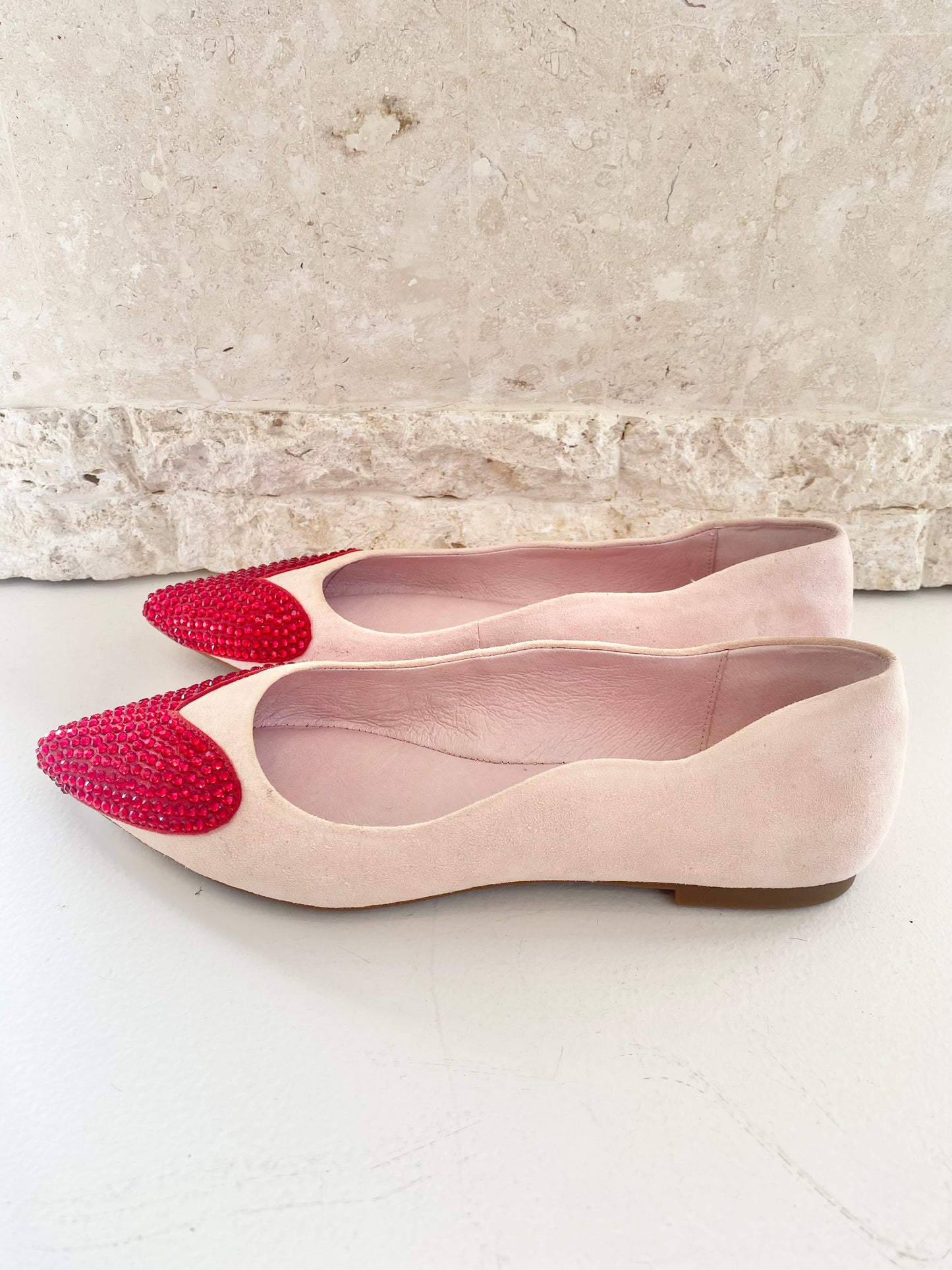 Gianni Bini Ruby Heart Ballet Flats - Size 39