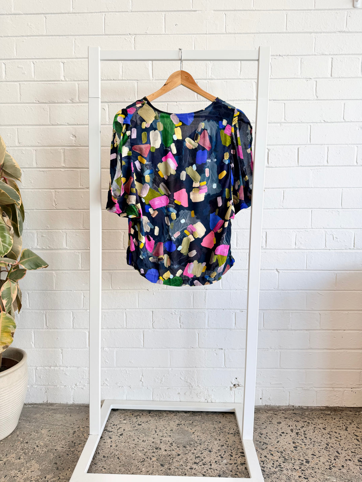 Elk Almina Confetti Colour Print Pants and Top Set - Size 8 - 10