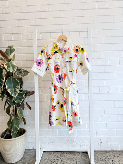 Desigual Chrisitan Floral Shirt Dress - Size M (10)
