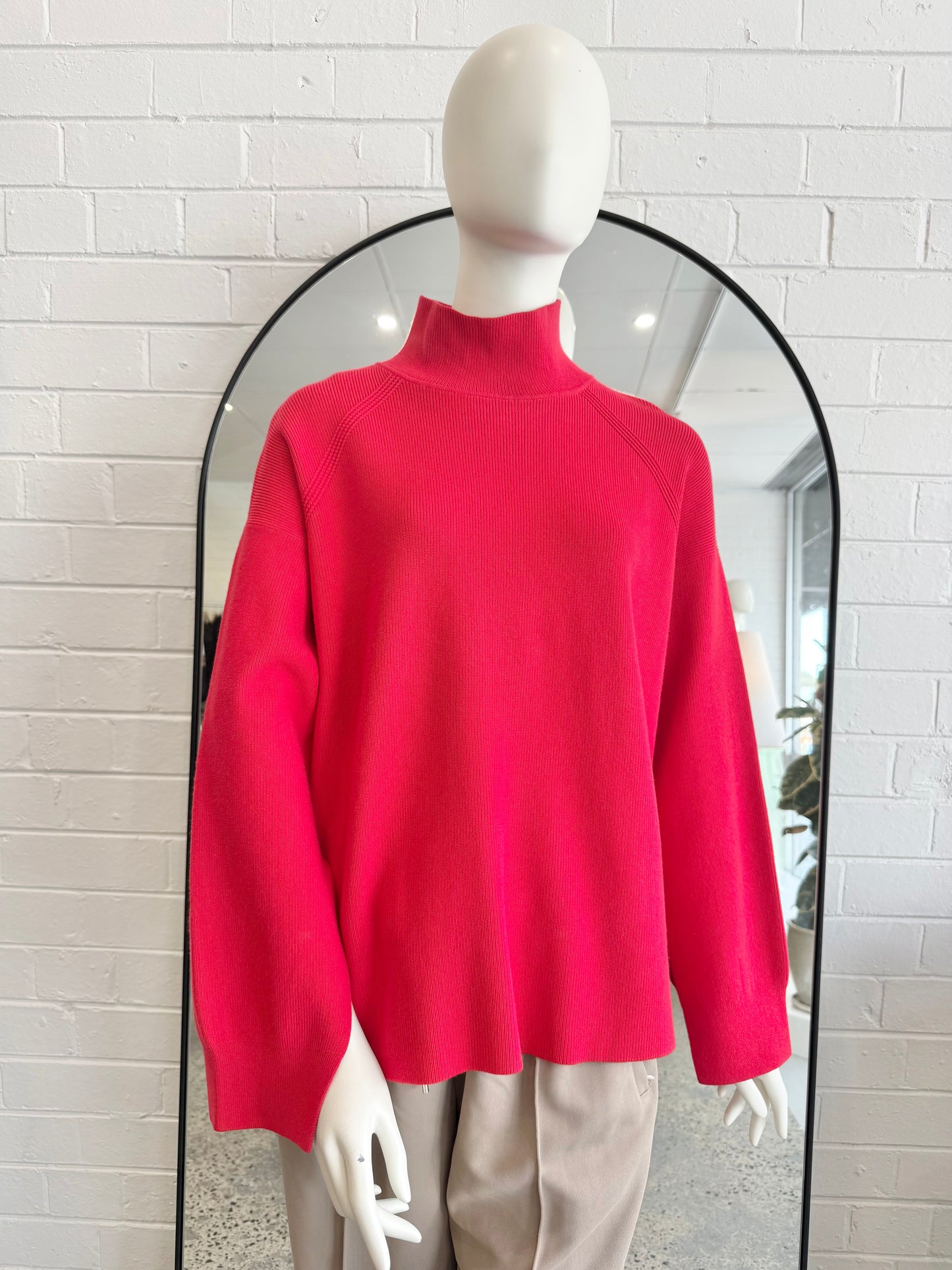 Country Road Rollneck Sweater in Red - Size M (12)