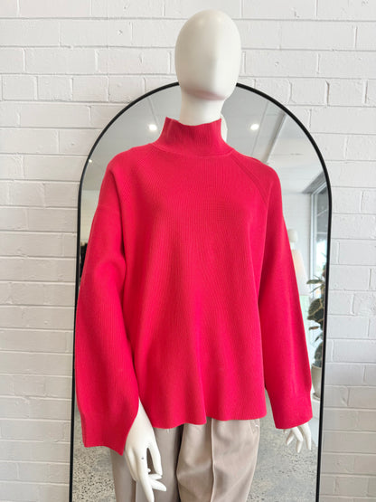 Country Road Rollneck Sweater in Red - Size M (12)