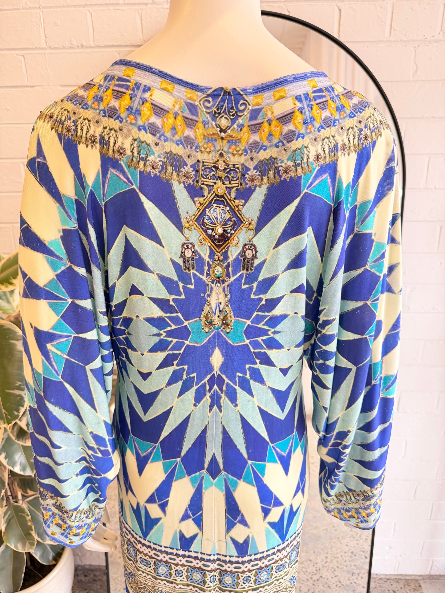 Camilla Seeing Stars Long Split Twist Front Dress - Size M (10-12)