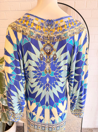 Camilla Seeing Stars Long Split Twist Front Dress - Size M (10-12)