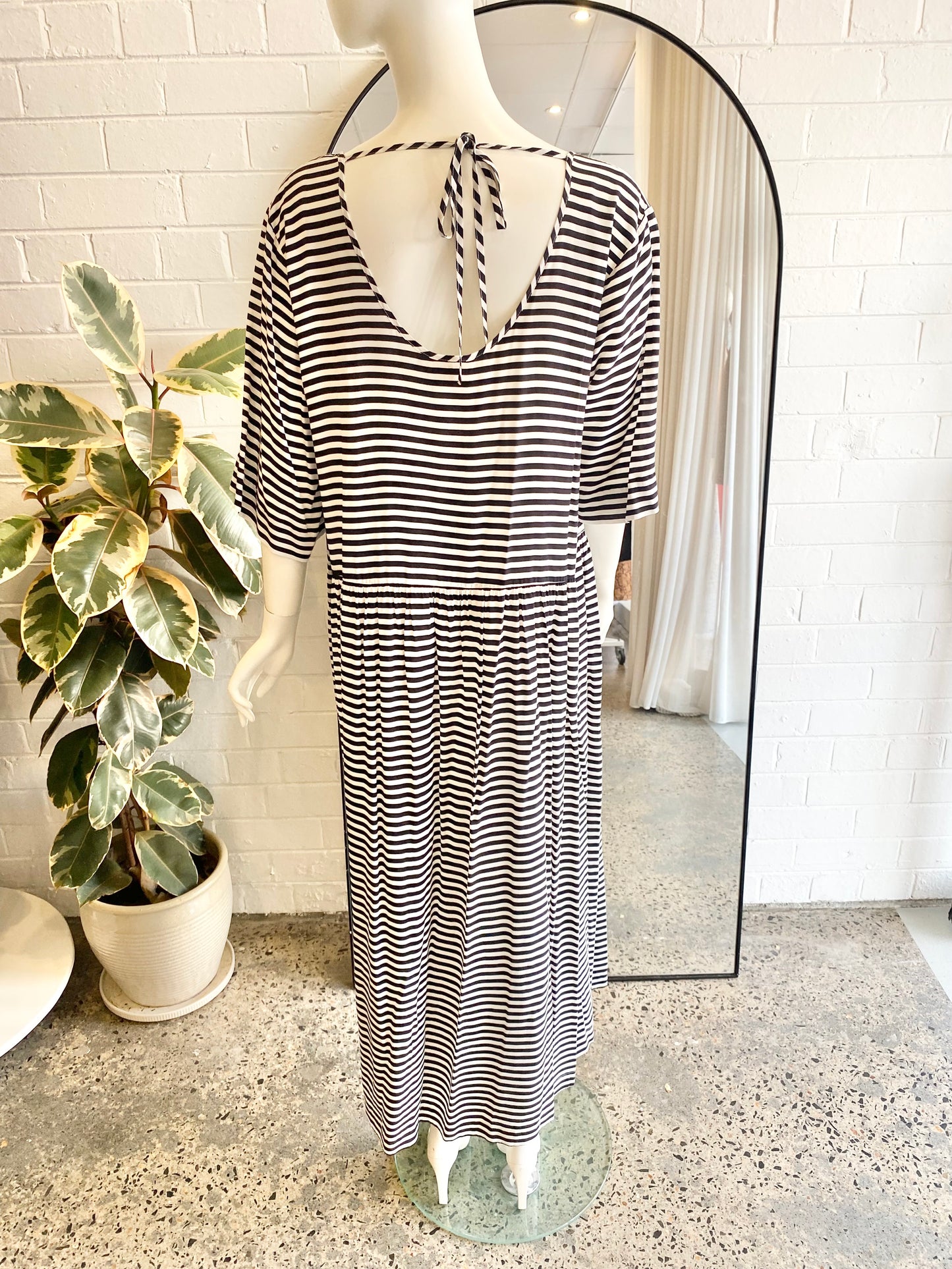 Elk Black and White Stripe Dea Dress BNWT - Size 16