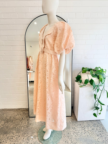 Acler Pink Floss Alfreda Midi Dress - Size 6 (au8)