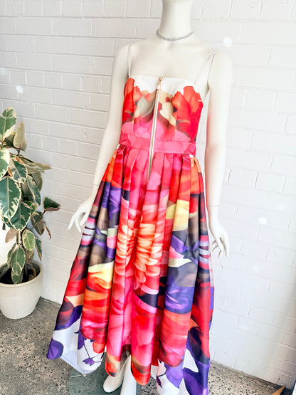 Leo Lin Norine Bustier Midi Dress - Size 10