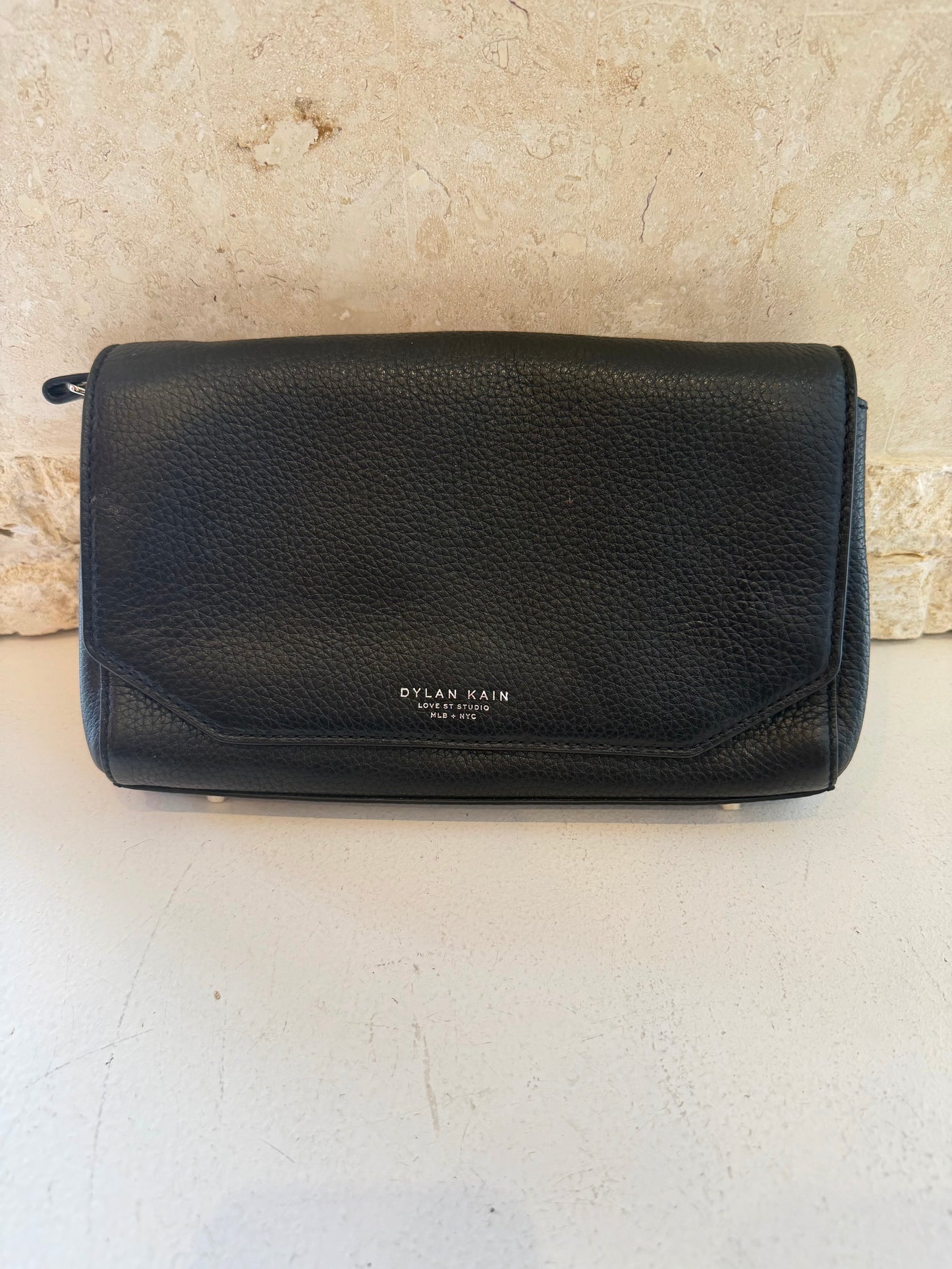 Dylan Kain Black Pebbled Love St Studios Handbag