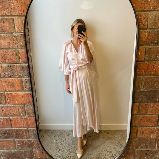 Ginger & Smart Easel Wrap Dress in Pink - Size 12