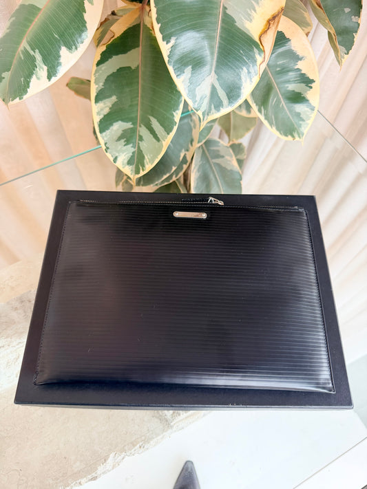 Saint Laurent Paris Nero I-Pad Militar Pouch