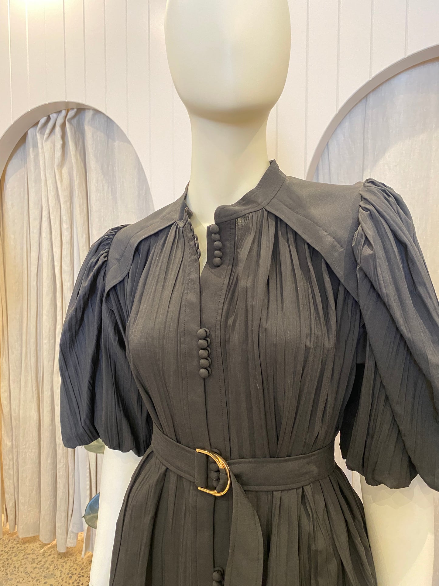 Acler Black Cardine Mini Dress - Size 12