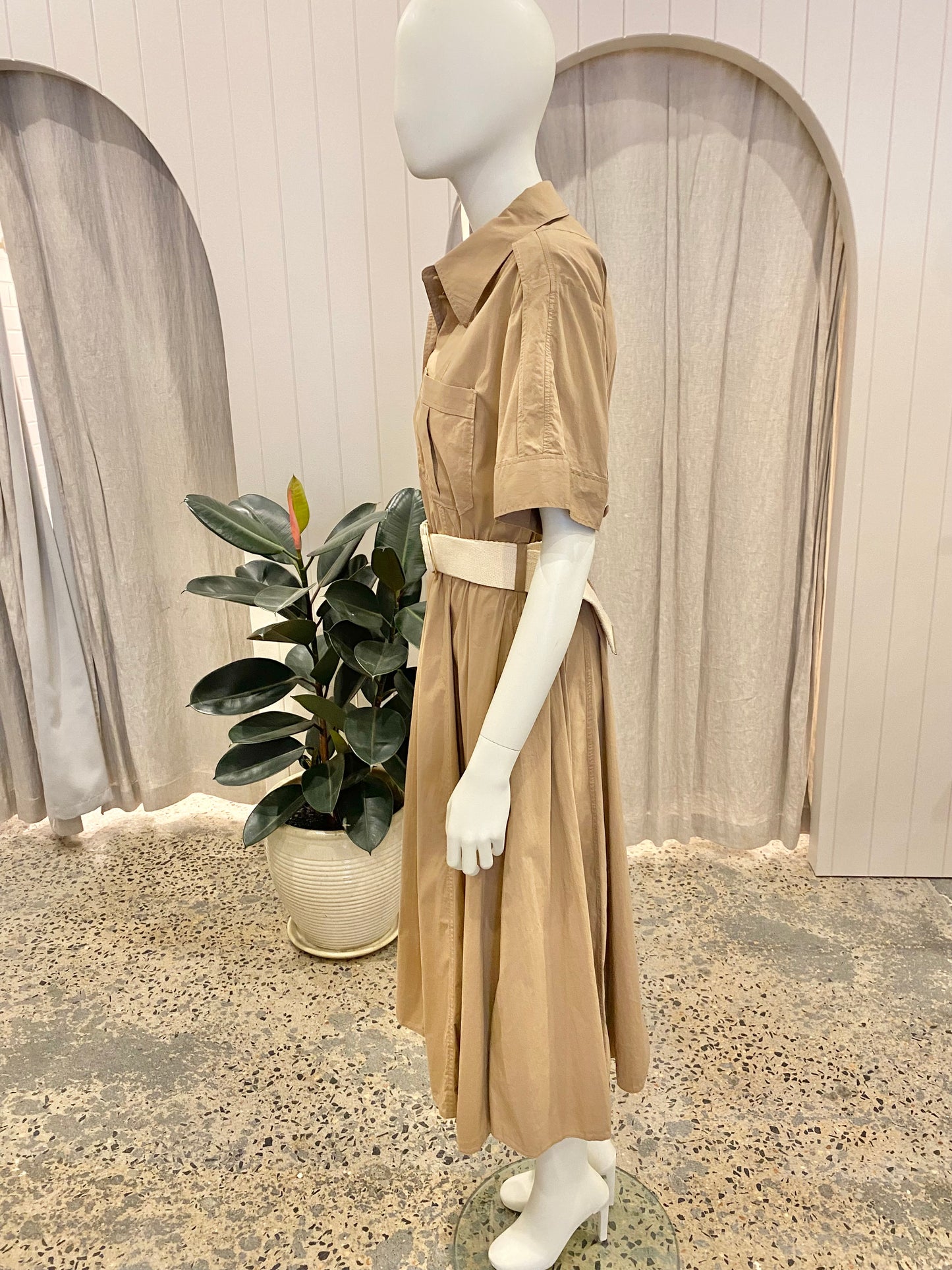 Country Road Camel Midi Dress - Size 10