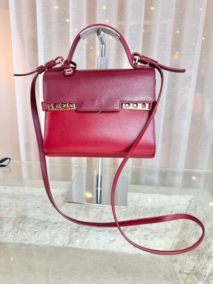 Delvaux Tempete Prune Leather Small Satchel Bag