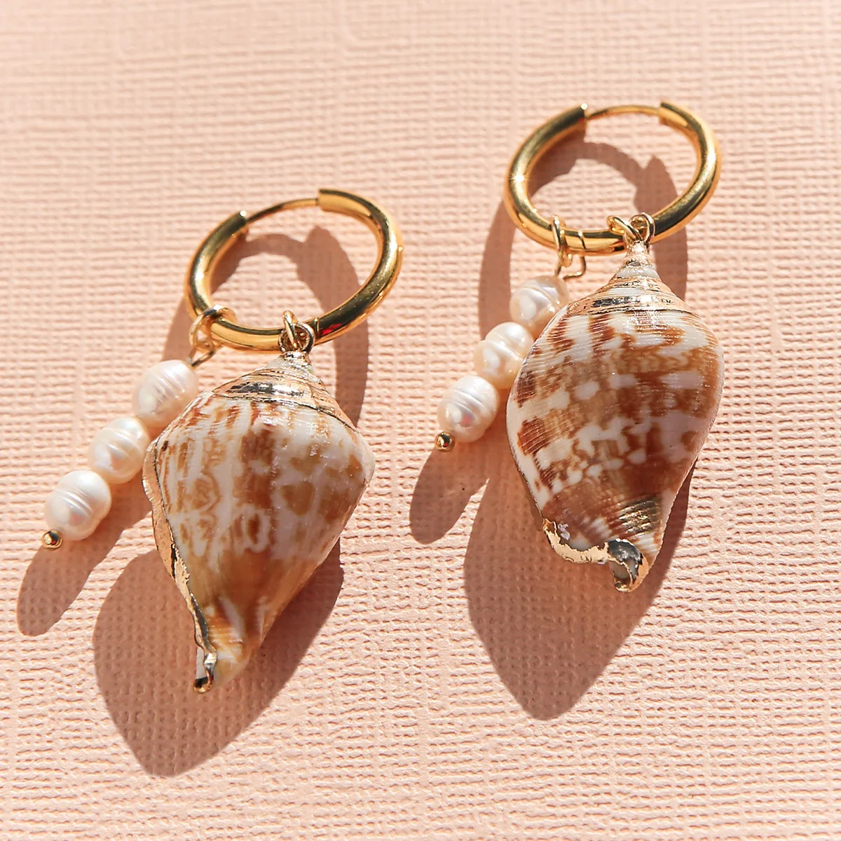 Kingston Shell Huggie Hoop Earrings