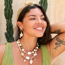 Kingston Shell Huggie Hoop Earrings