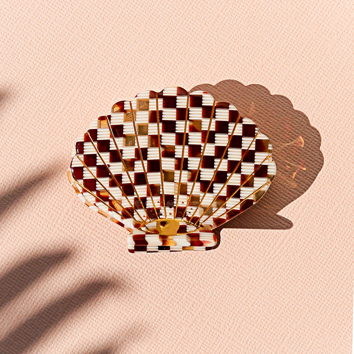Kingston Shell Claw Clip in Check