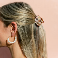 Kingston Shell Claw Clip in Check