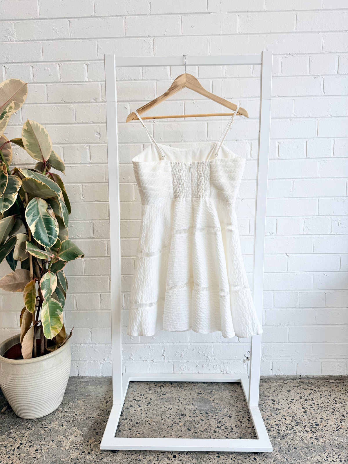 Aje Ivory Cinque Jacquard Mini Dress - Size 12