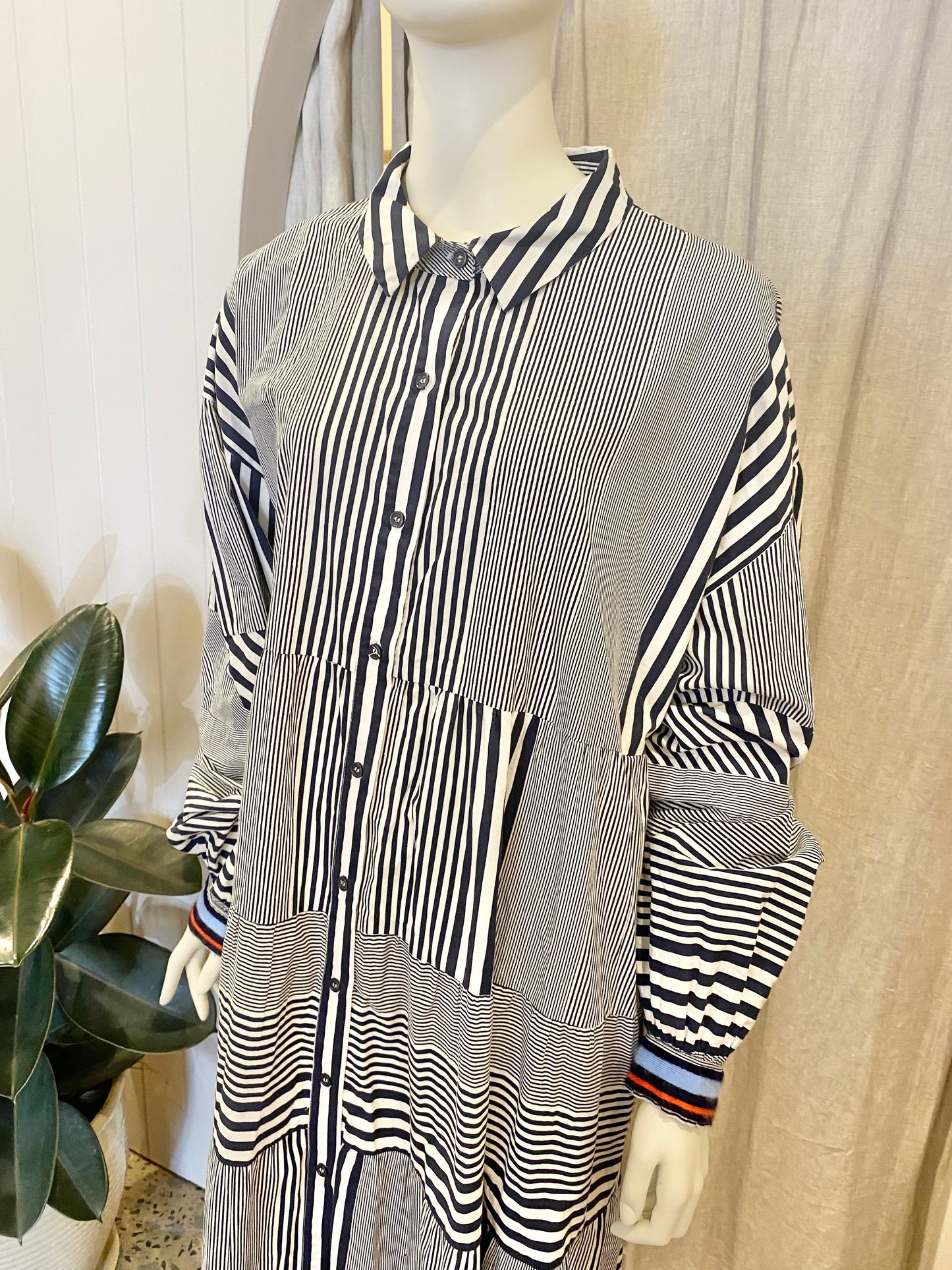 Cooper Stripe On By Midi Dtress - Size XXL (16-20)