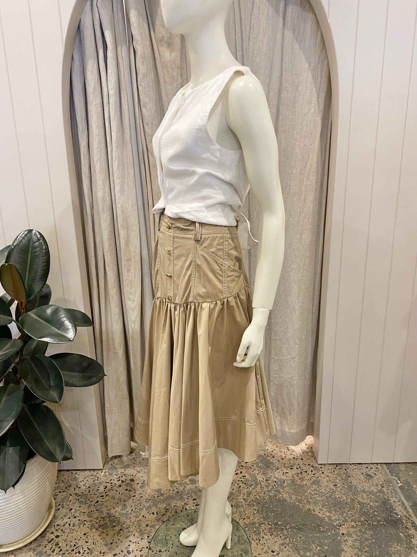 AJE Willow Utility Midi Skirt - Size 16