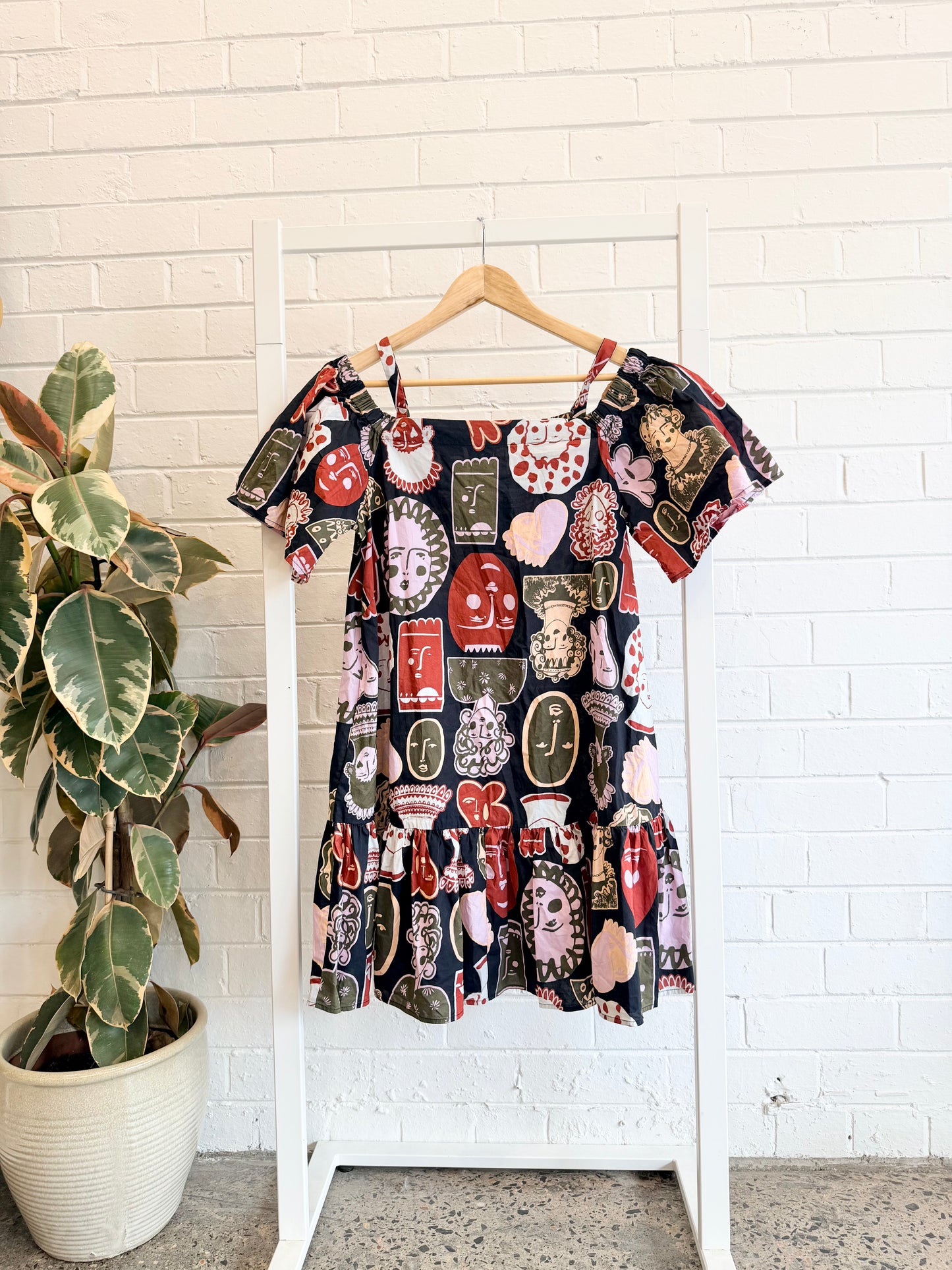Gorman x Claire Johnson 'Portraits' Smock Dress - Size 10