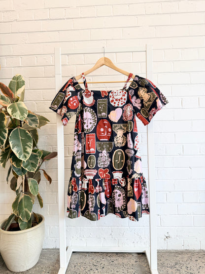 Gorman x Claire Johnson 'Portraits' Smock Dress - Size 10