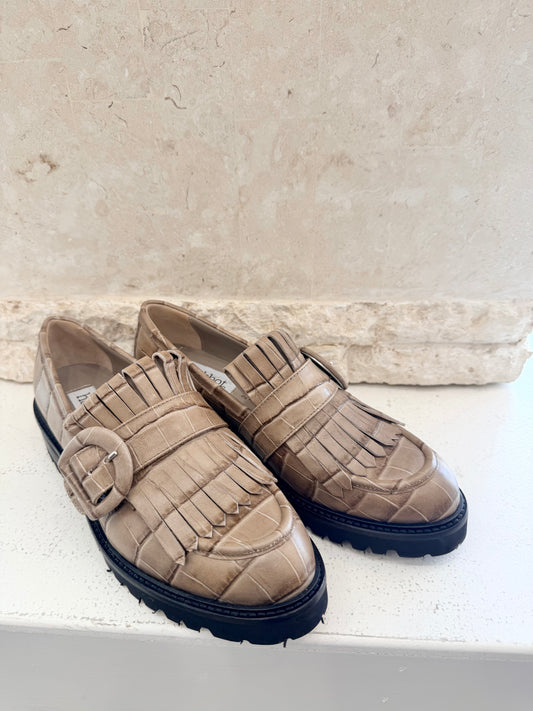 Habbot Chunky Fringe Kiltie Loafers - Size 39