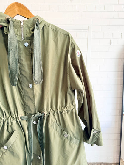 Moncler Khaki Nylon Utility Parker — Size 1 (8-10)