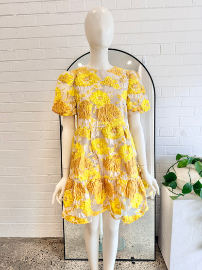 Elliatt Marigold Progressive Mini Dress - Size M (8 - 10)