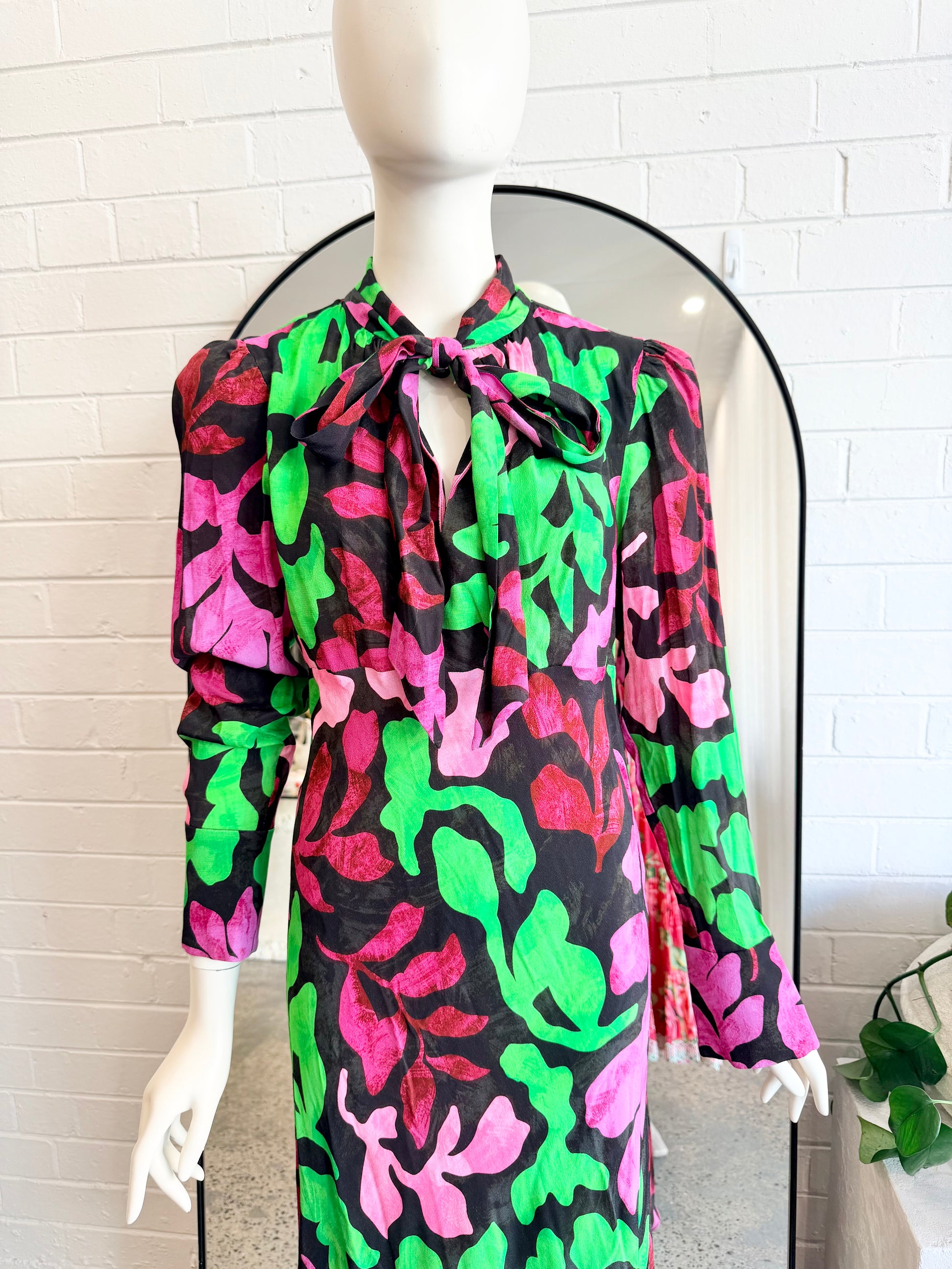 Husk 'Cortess' Print Midi Dess - Size 12 - Pre-Loved Geelong 2