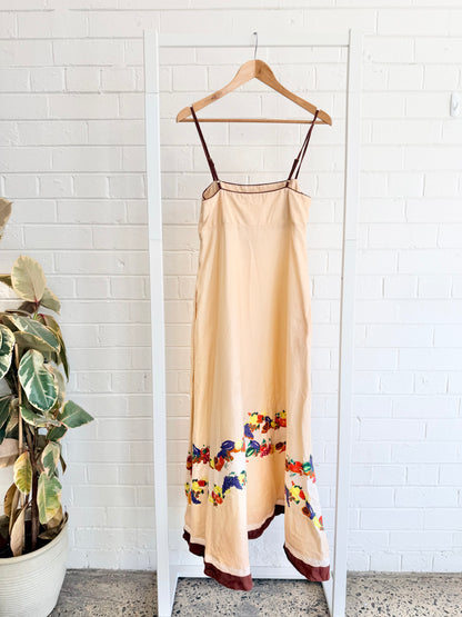 Bohemain Traders Peach Fruity Slip Dress - Size 8