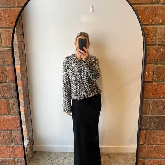 Maje Woven Boucle Tweed Jacket - Size 2 (10/12)