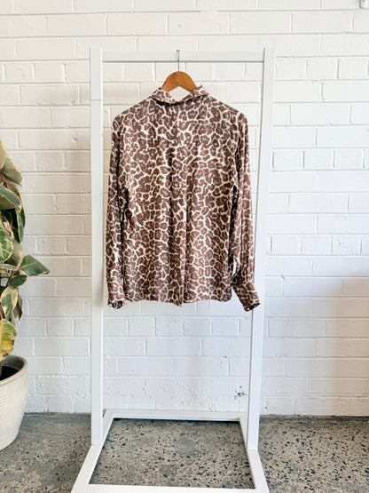 Zoe Kratzmann Brown Ocelet Ember Shirt - Size 0 (6 - 8)