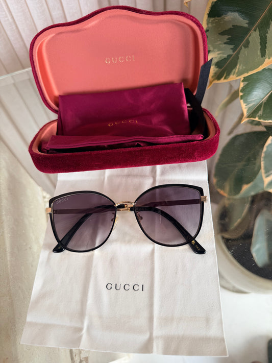 Gucci Black and Gold GG0589SK Sunglasses