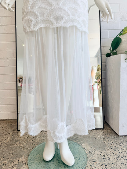 Asilio White English Summer Maxi Dress - Size 8