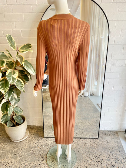 Ena Pelly 'Harley' Kit Dress in Chocolate - Size 12