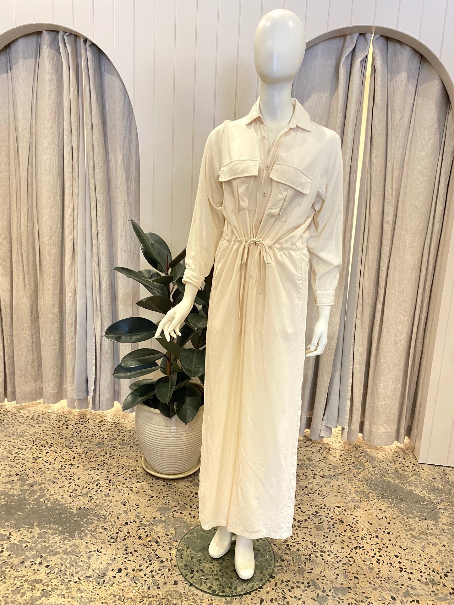 Dissh 'Lars' Cream Jumpsuit - Size 8